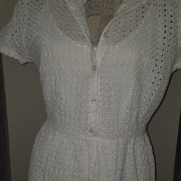 White Sailor Style Lined (tank dress) Dress - Picture 7 of 12